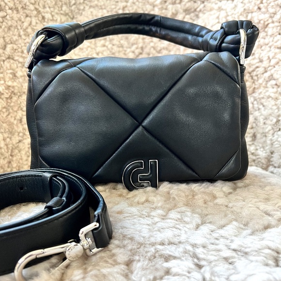 Cole Haan Quilted Black Puffer Handbag - Picture 1 of 15
